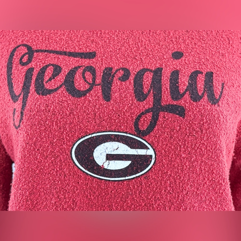 Pressbox Women’s University of Georgia Long Sleeve Comfy Terry Sweater, Size S - Picture 2 of 13